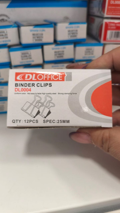 Зажимы для бумаг DL Office DL0004, 25 мм