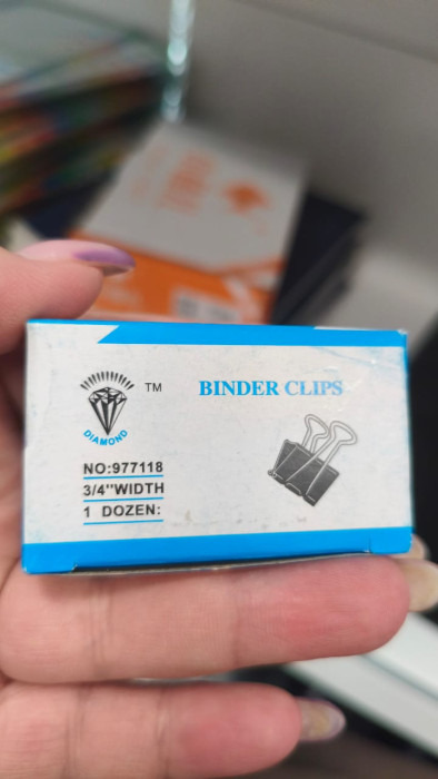 Зажимы для бумаг Binder Clips 19 мм